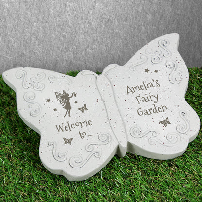 Personalised Outdoor Memorial Butterfly Tribute. Fairy Garden Design.