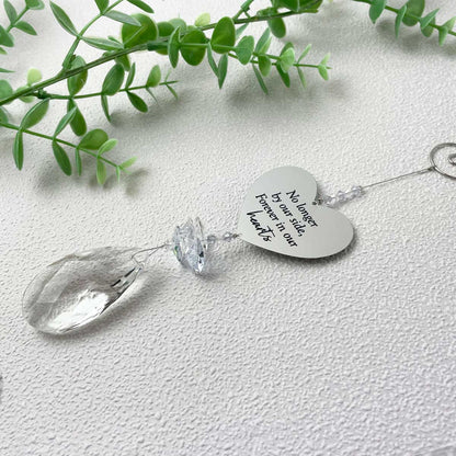 Crystal Metal Hanging Heart Memorial Sun Catcher