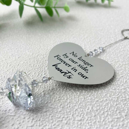 Crystal Metal Hanging Heart Memorial Sun Catcher