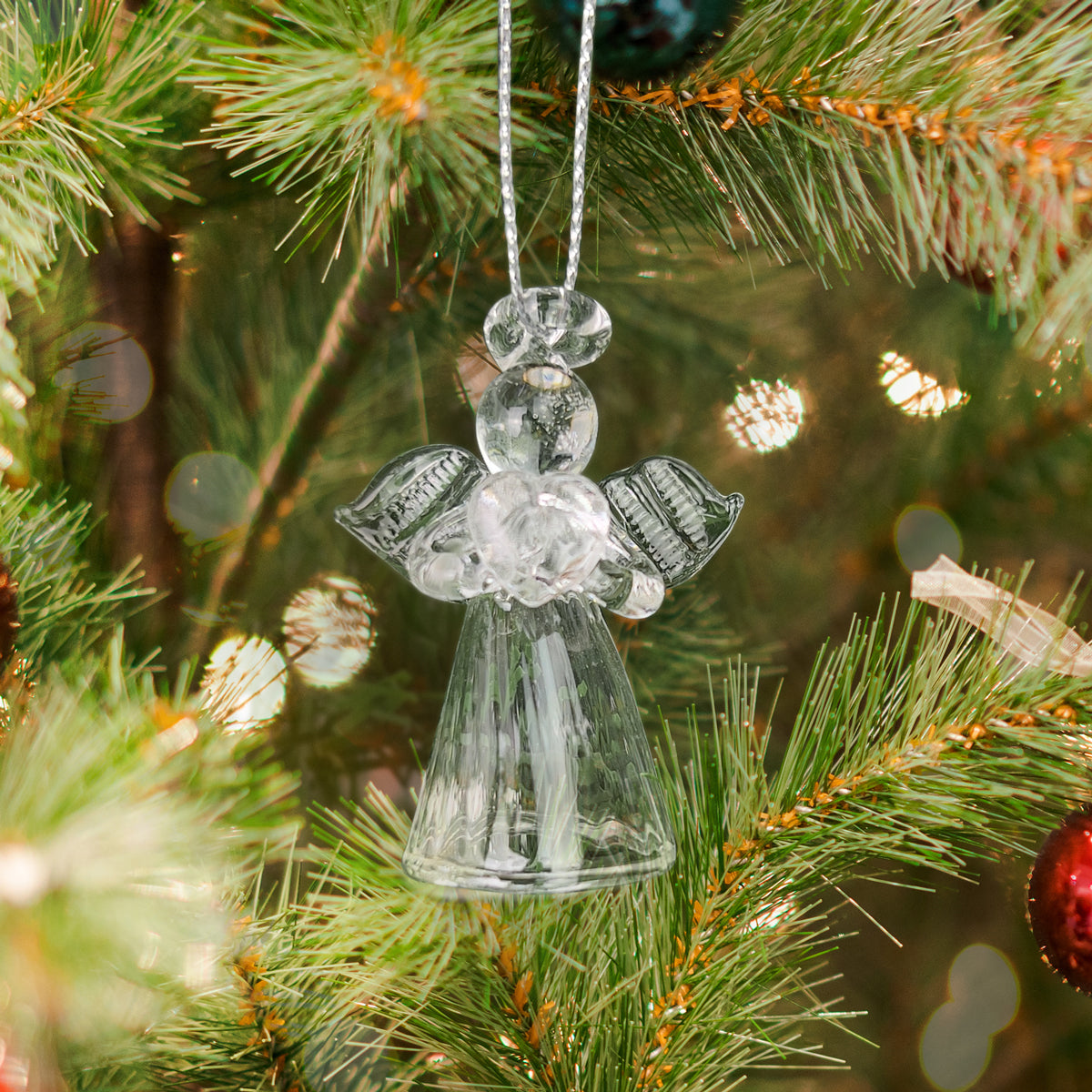 Angels, Wings & Feathers Glass Angel Hanging Ornament