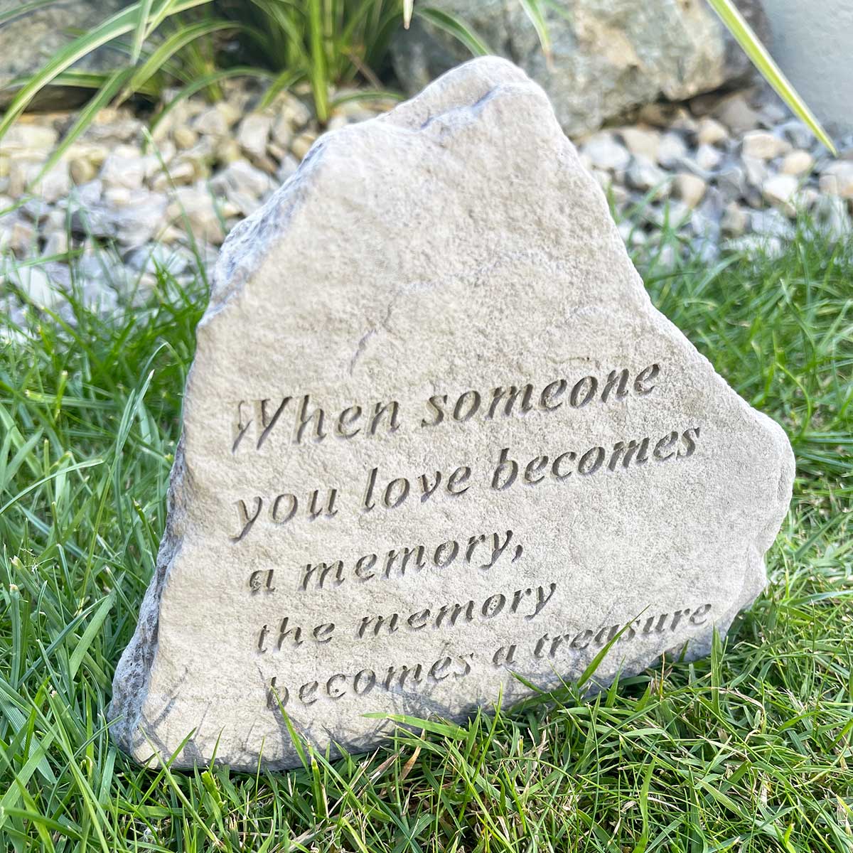 'When Someone You Love Becomes A Memory' Outdoor Memorial Stone