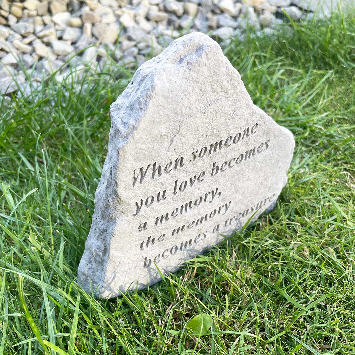 'When Someone You Love Becomes A Memory' Outdoor Memorial Stone