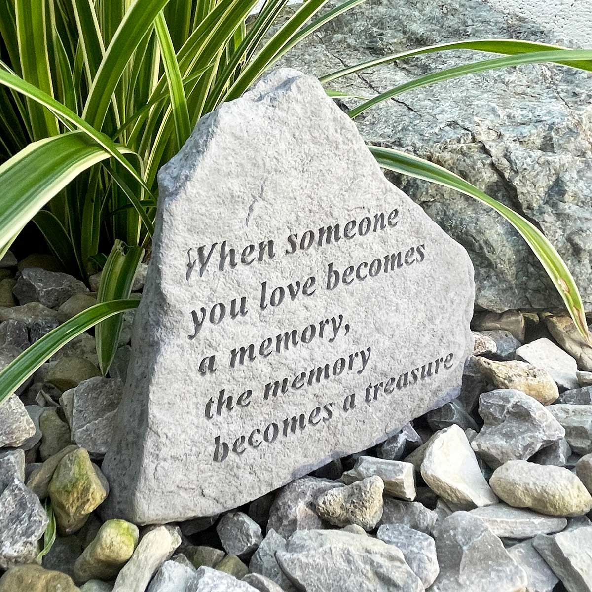 'When Someone You Love Becomes A Memory' Outdoor Memorial Stone