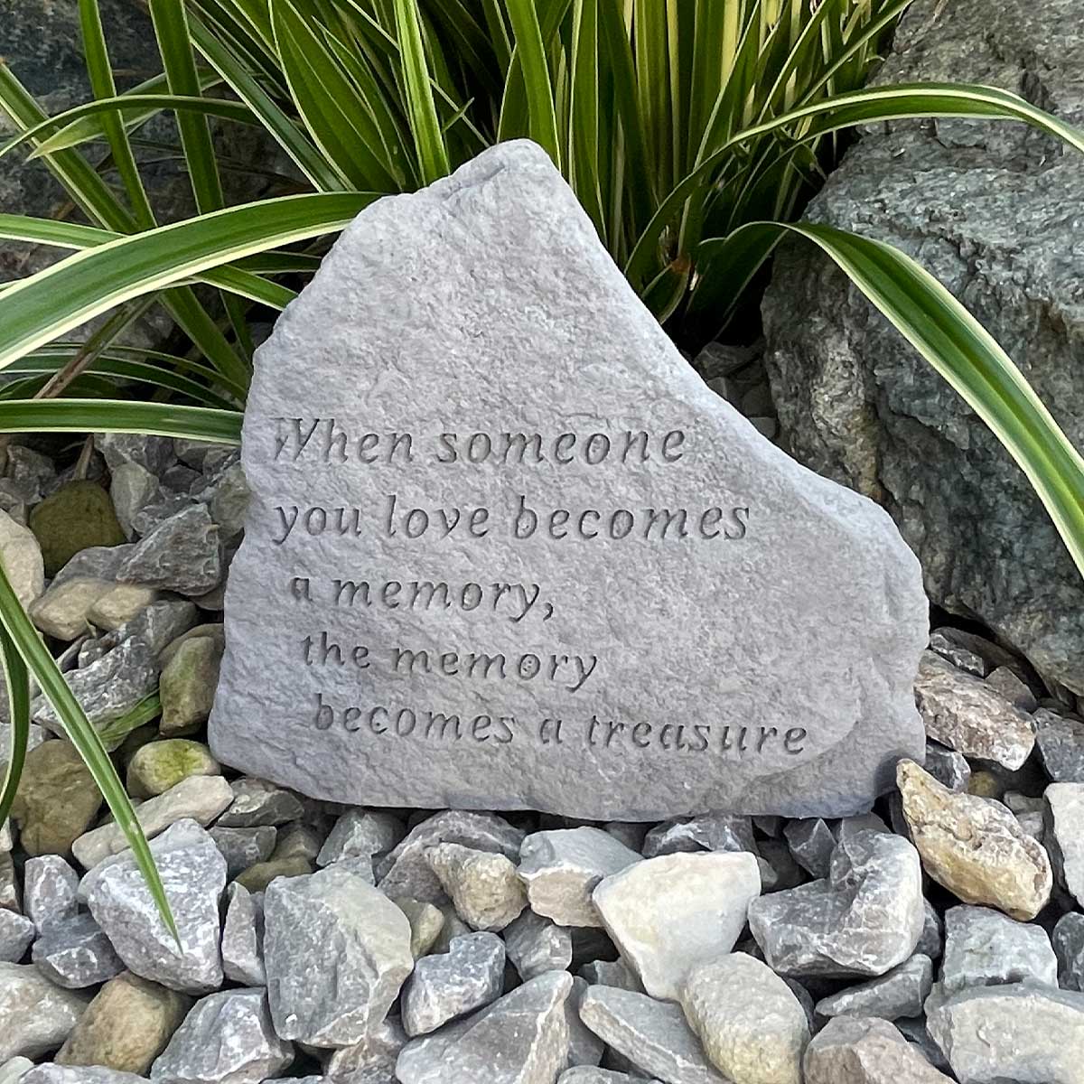 'When Someone You Love Becomes A Memory' Outdoor Memorial Stone