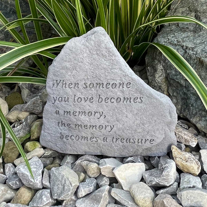 'When Someone You Love Becomes A Memory' Outdoor Memorial Stone