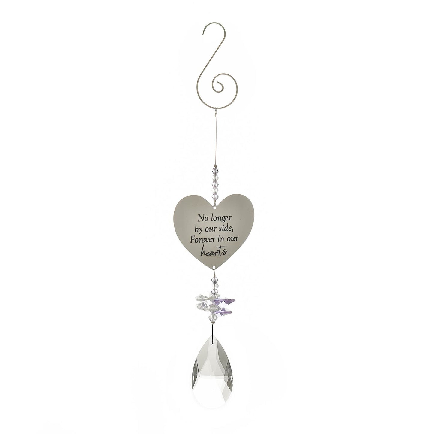 Crystal Metal Hanging Heart Memorial Sun Catcher