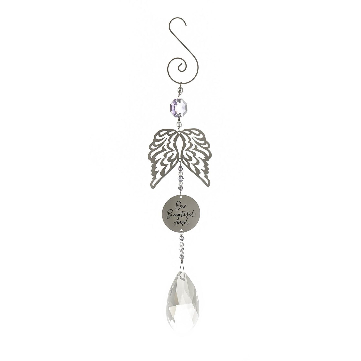 Crystal Metal Hanging Wings Memorial Sun Catcher