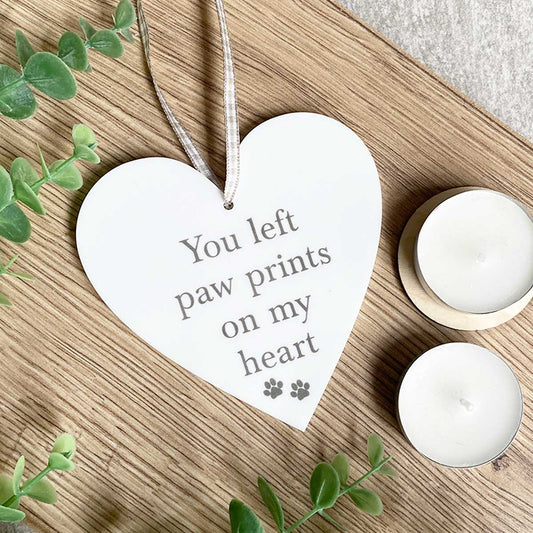 Acrylic Memorial Heart Hanging Decoration for Pets - Colour Options